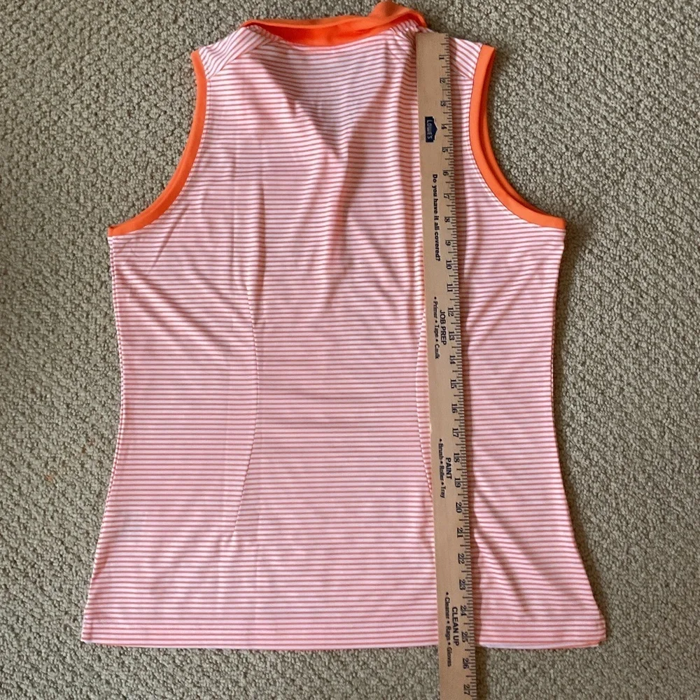 Women’s Nike Golf Dry Fit Victory Sleeveless Striped Golf Polo size L